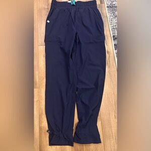 FIGS SAUMER HIGH WAISTED JOGGER SCRUB PANTS PETITE XS NAVY